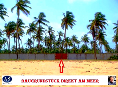 Benin., ca. 4.500 qm Villa-Baugrundstück direkt am Meer mit ca. 1500 qm eigene Strandnutzung!