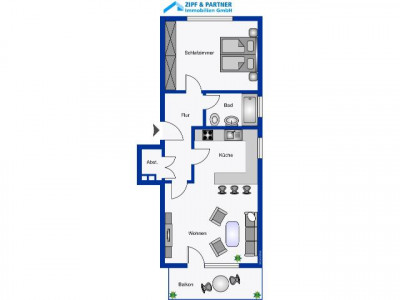 WEITERSTADT: ATTRAKTIVE  2 - ZKB - ERDGESCHOSS - WOHNUNG MIT BALKON UND GARAGE !