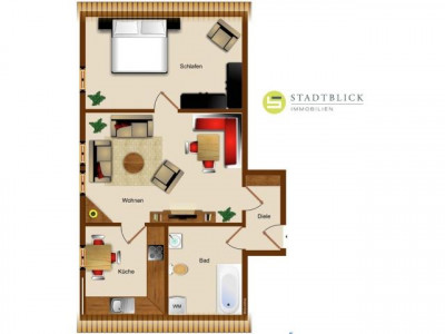 Gemütliche Dachgeschosswohnung in Meinersdorf