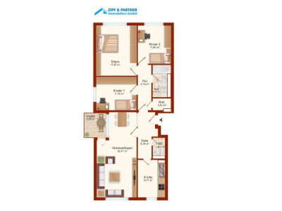 OFFENBACH AM MAIN ! ATTRAKTIVE 4 ZKB EIGENTUMSWOHNUNG CA. 100 M ²-  MIT PANORAMA-AUSBLICK  !