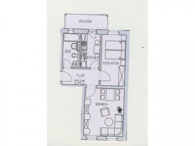 Schicke 2-R-Wohnung in Chemnitz-Kappel mit Balkon, WG-geeignet, Laminat
