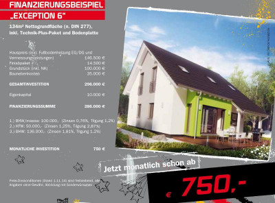 Monatlich nur € 750,-