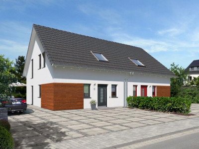 Moderne DHH inkl. Keller und Grundstück von STREIF HAUS