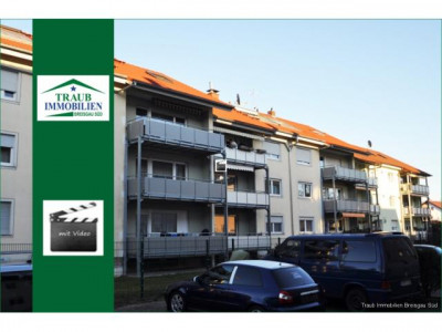 Gemütliche 2 Zimmer Wohnung mit Balkon und Stellplatz in guter Lage in Teningen zu kaufen.