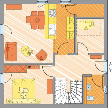 kleines Haus mit Grundstück