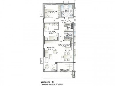 Erstbezug einer EG Wohnung mit Südterrasse zum 01.10.2015
