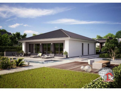 Finess - freies Wohnen auf einer Ebene auf schönen Eckgrundstück - Effizienzhaus 55 -