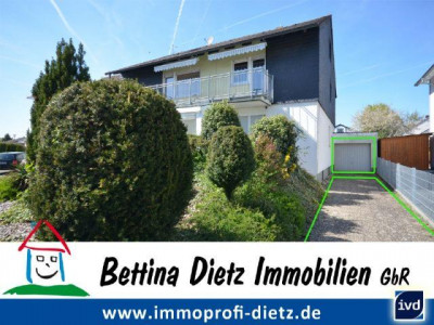 DIETZ: Im 2 Familienhaus 3 bis 4 Zimmerwohnung mit Sonnenbalkon Garage Wanne + Dusche Gartennutung