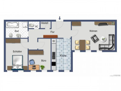 Zentrale Lage für Auto- und Bahnfahrer