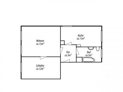 Praktische Zwei-Raum-Wohnung!