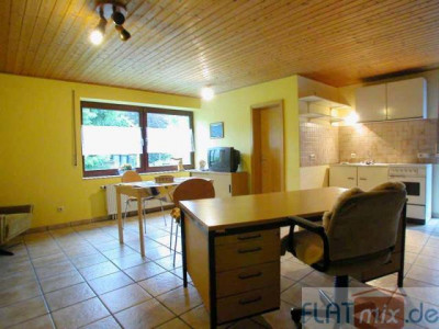 FLATmix.de/Möbliertes 1-Zi-Souterrain-App. mit TERRASSE, ruhige Lage