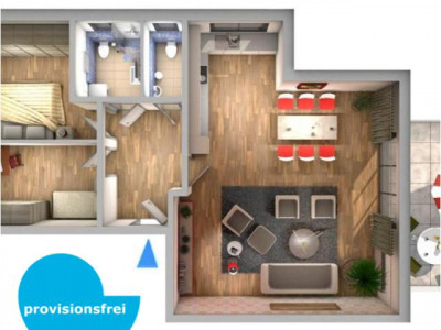 RAUM FÜR IHRE IDEEN! TOP-3-ZIMMER-WOHNUNG-NEUWERTIG-MIT BALKON-PROVISIONSFREI